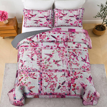 Shineful All Season Quilt 3-Piece Set Resplendent Hummingbird