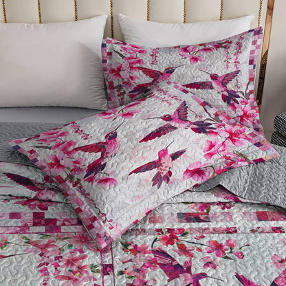 Shineful All Season Quilt 3-Piece Set Resplendent Hummingbird