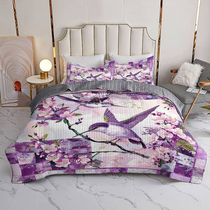 Shineful All Season Quilt 3-Piece Set Magnificent Hummingbird