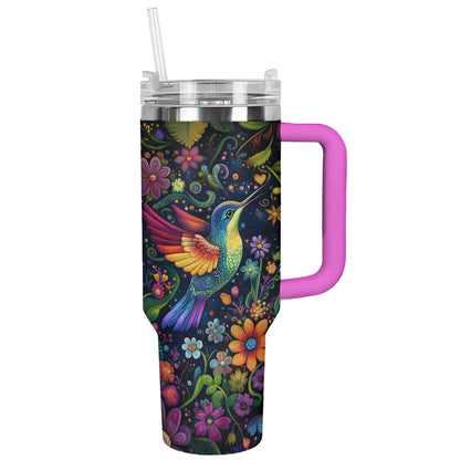 Shiny Tumbler Lebendiger Blumenkolibri