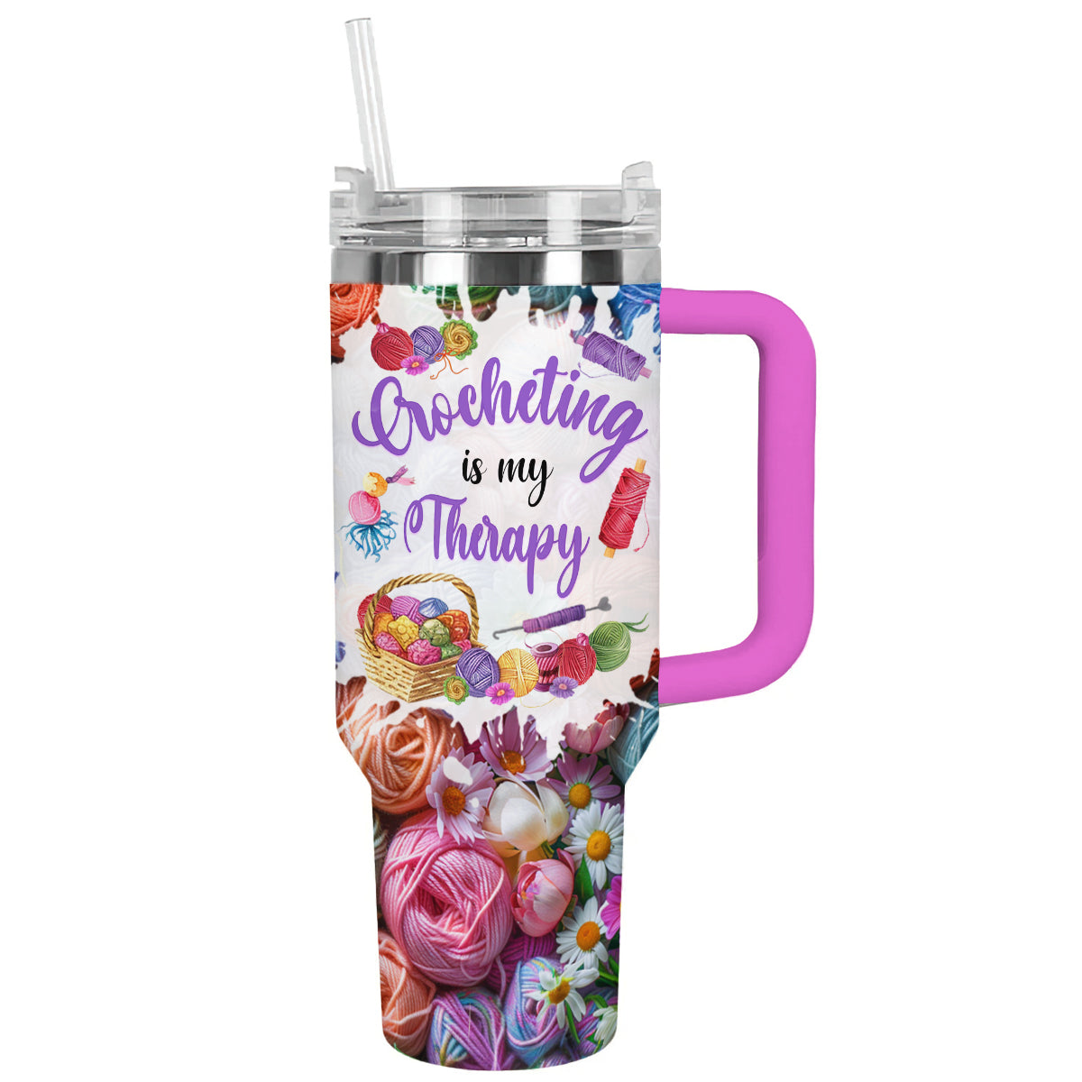 Shineful Tumbler Crochet Yarn Therapy