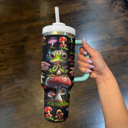 Hippie 40 Oz Shineful™ Tumbler Peace Frog Tl10 Turquoise Blue 40Oz