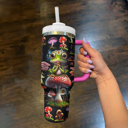 Hippie 40 Oz Shineful™ Tumbler Peace Frog Tl10 Hot Pink 40Oz