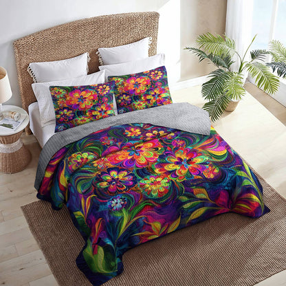 Shineful All Season Quilt 3-Piece Set Gorgeous Flower Child