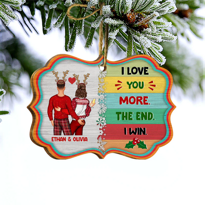 Christmas Couple I Want To Annoy For The Rest Of My Life - Personalized Wooden Ornament