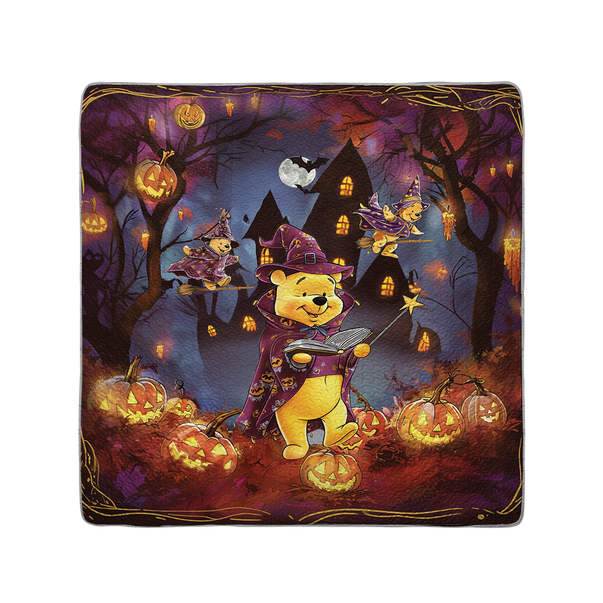 Shineful All Season Quilt 3-Piece Set Halloween Witchy Magic