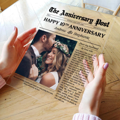 Shineful Acrylic Photo Plaque Personalized Happy Anniversary My Love