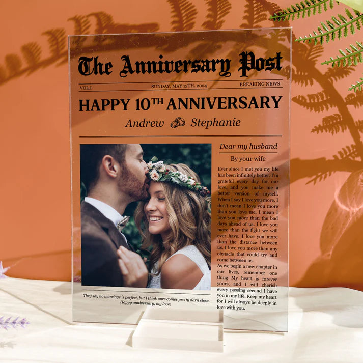 Shineful Acrylic Photo Plaque Personalized Happy Anniversary My Love