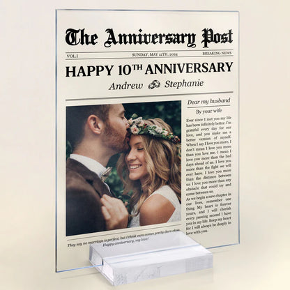 Shineful Acrylic Photo Plaque Personalized Happy Anniversary My Love