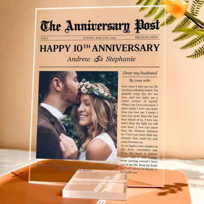 Shineful Acrylic Photo Plaque Personalized Happy Anniversary My Love