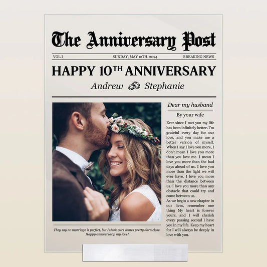 Shineful Acrylic Photo Plaque Personalized Happy Anniversary My Love