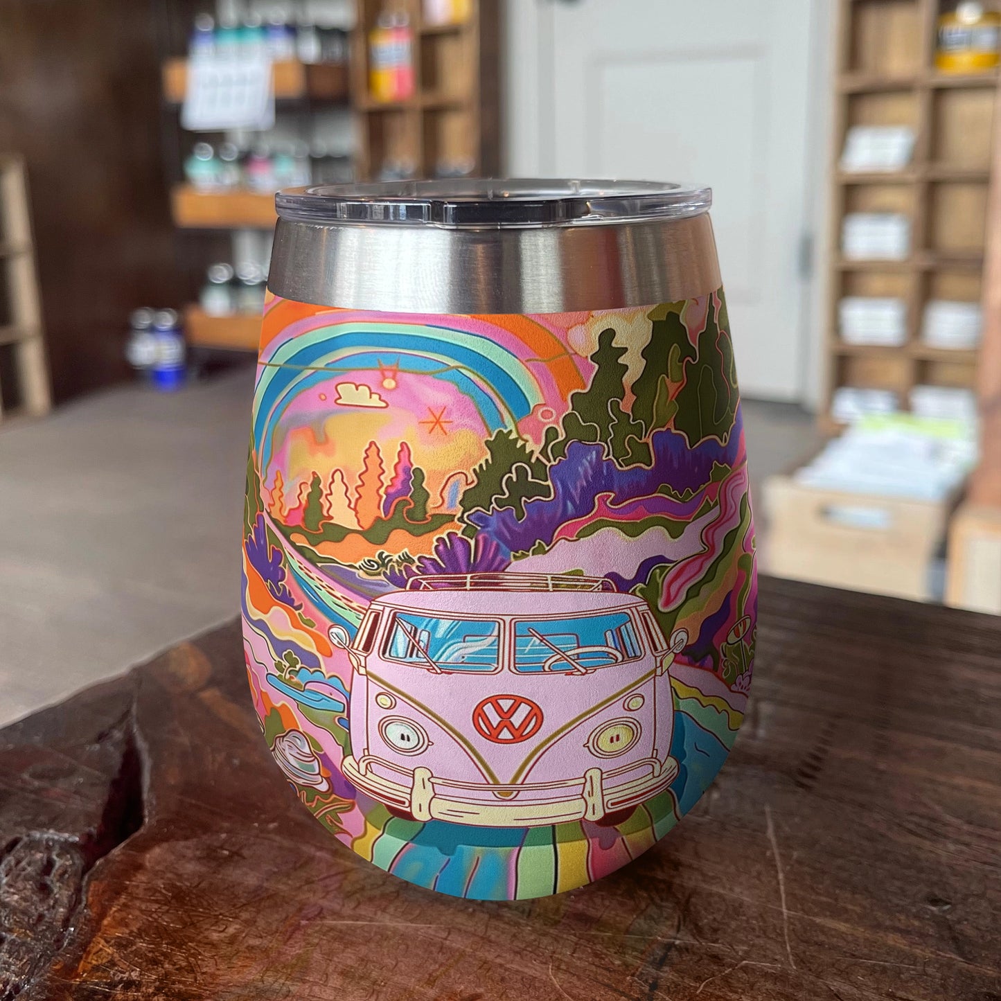 Shineful Wine Tumbler Hippie Trippy