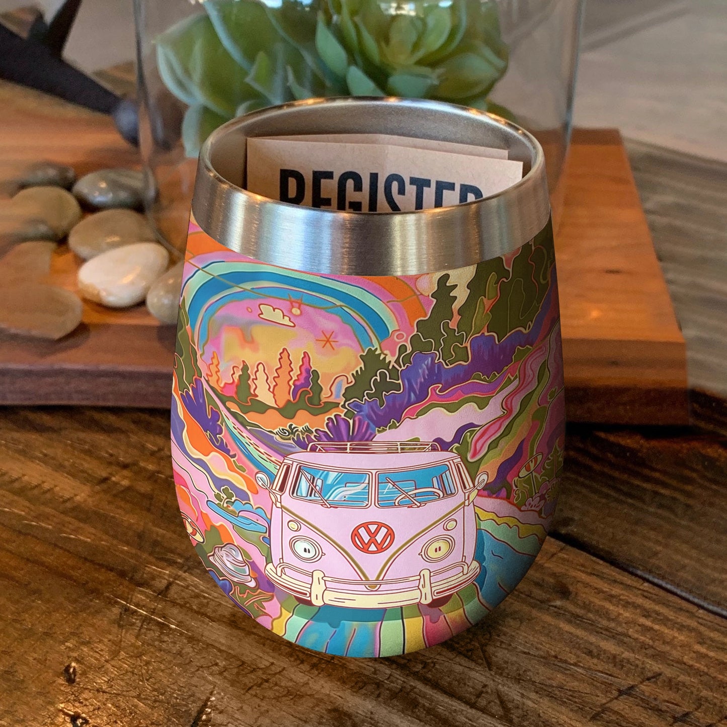 Shineful Wine Tumbler Hippie Trippy