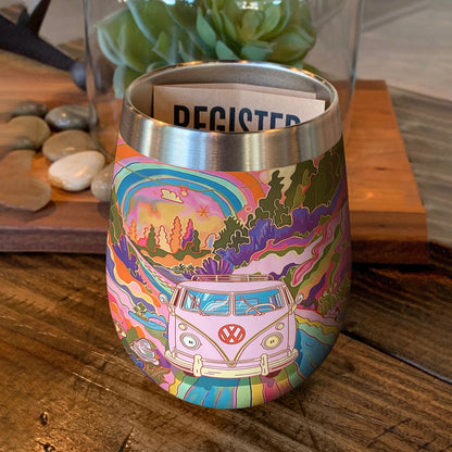 Shineful Wine Tumbler Hippie Trippy