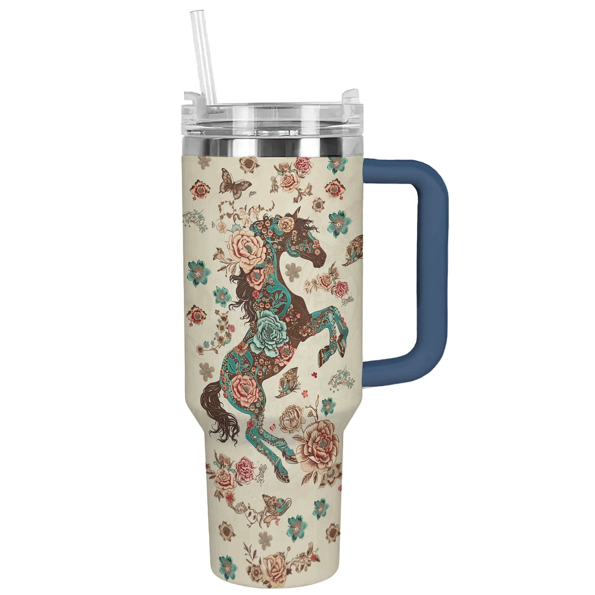 Shineful Tumbler Horse Blossom Elegance