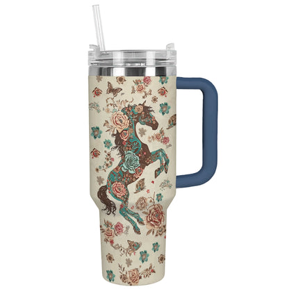 Shineful Tumbler Horse Blossom Elegance