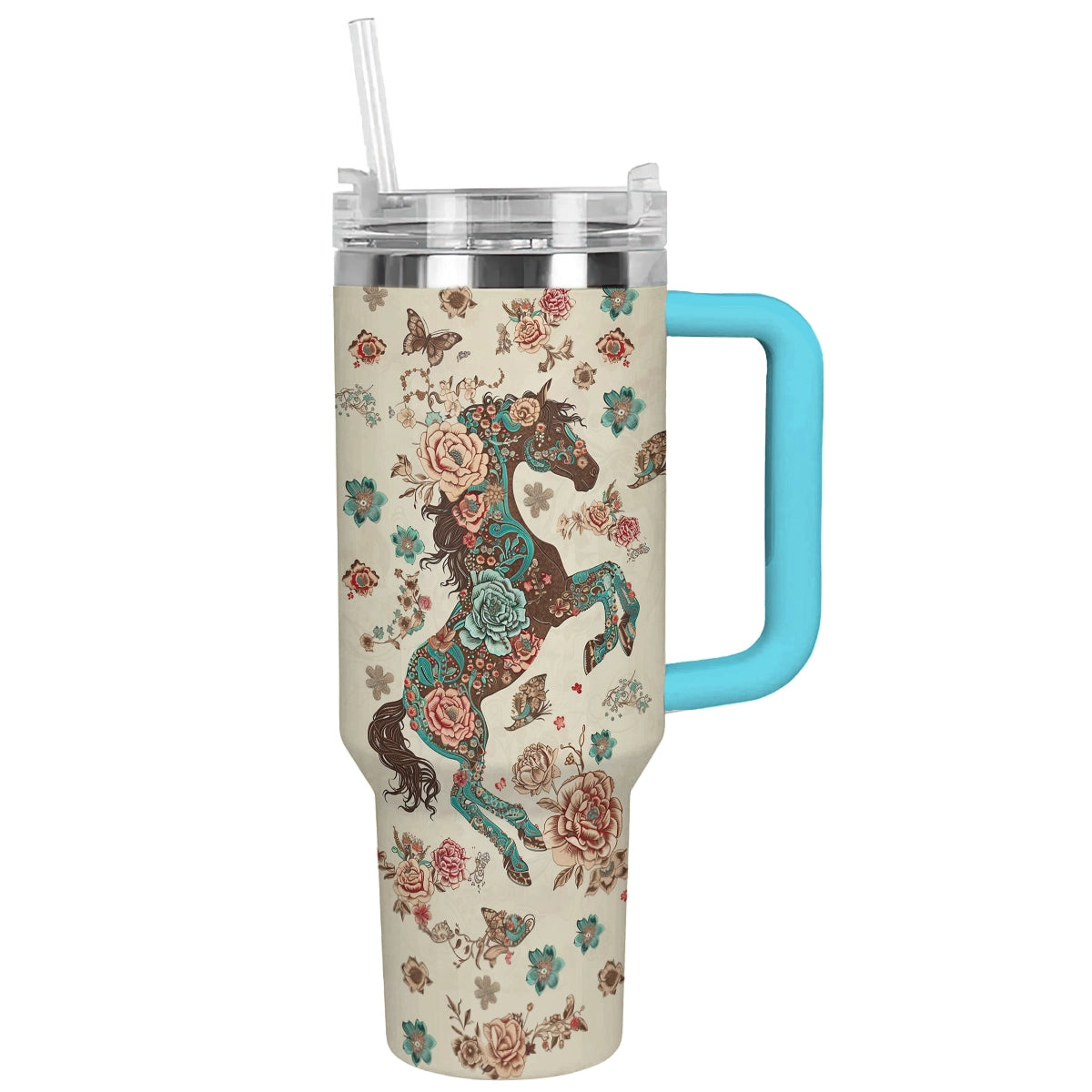 Shineful Tumbler Horse Blossom Elegance