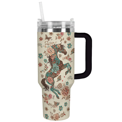 Shineful Tumbler Horse Blossom Elegance