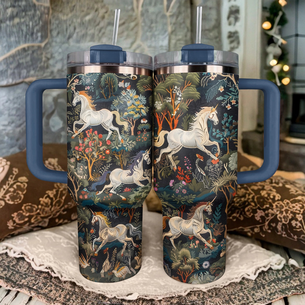 Shineful Tumbler Floral Horse Paradise