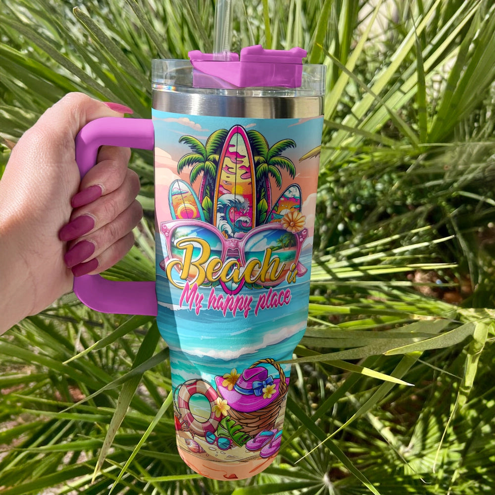 Shineful Glossy Tumbler Colorful Beach Bliss