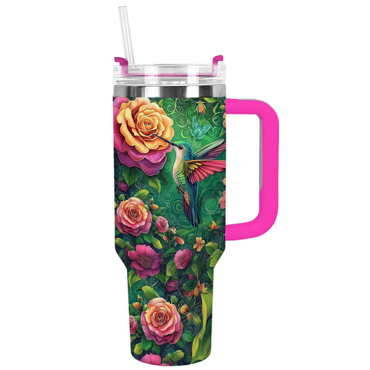 Shineful Tumbler Floral Hummingbird Harmony