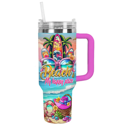 Shineful Glossy Tumbler Colorful Beach Bliss