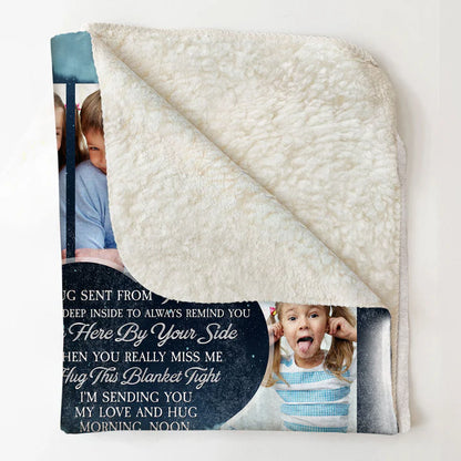 Shineful Blanket Hugs From Heaven - Personalized Photo Blanket