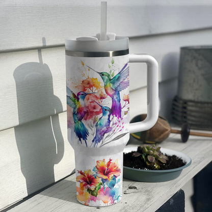 Shineful Tumbler Hummingbird Watercolor