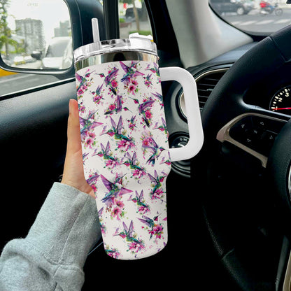 Shineful Tumbler Hummingbird Pattern