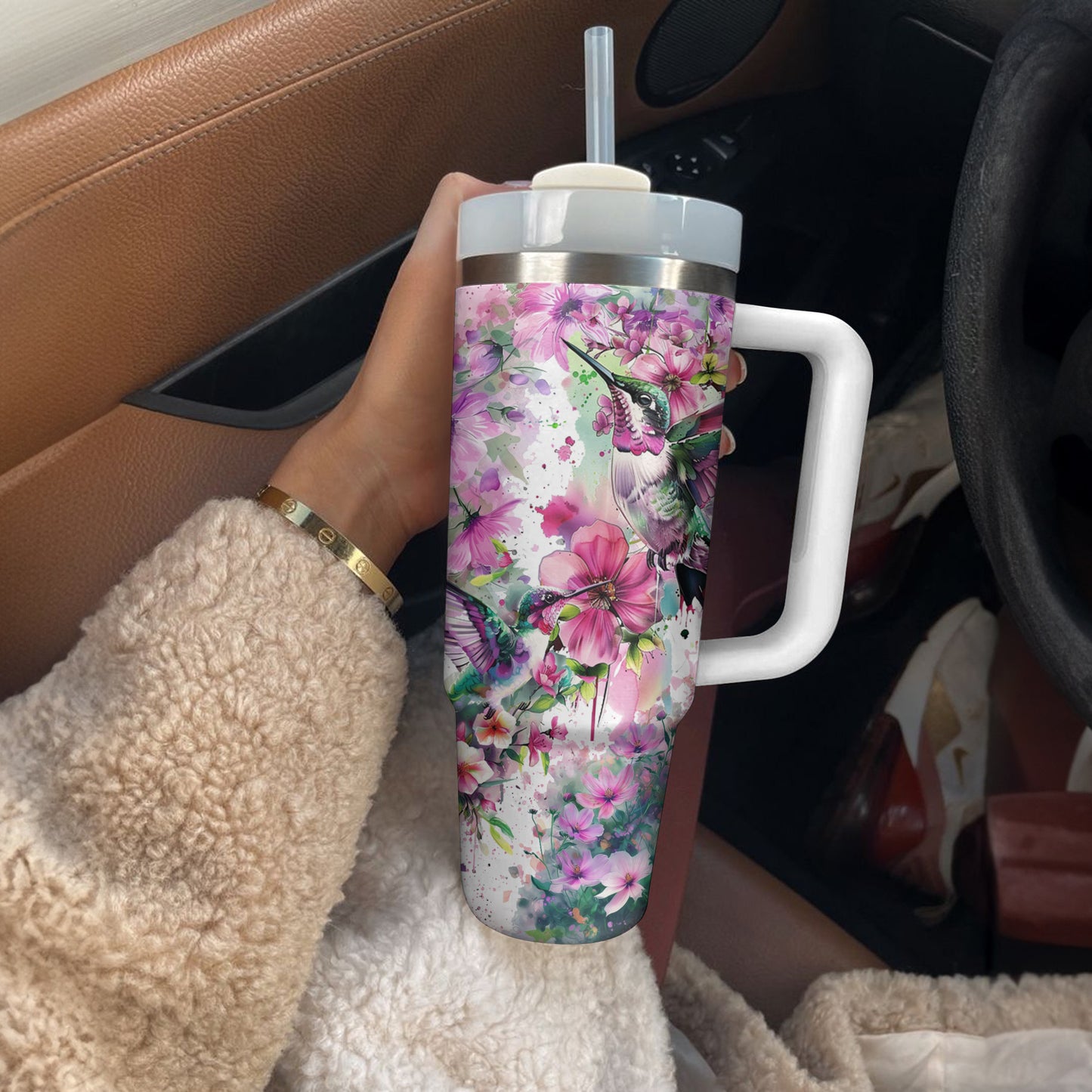 Shiny Tumbler Personalisiert Kolibri