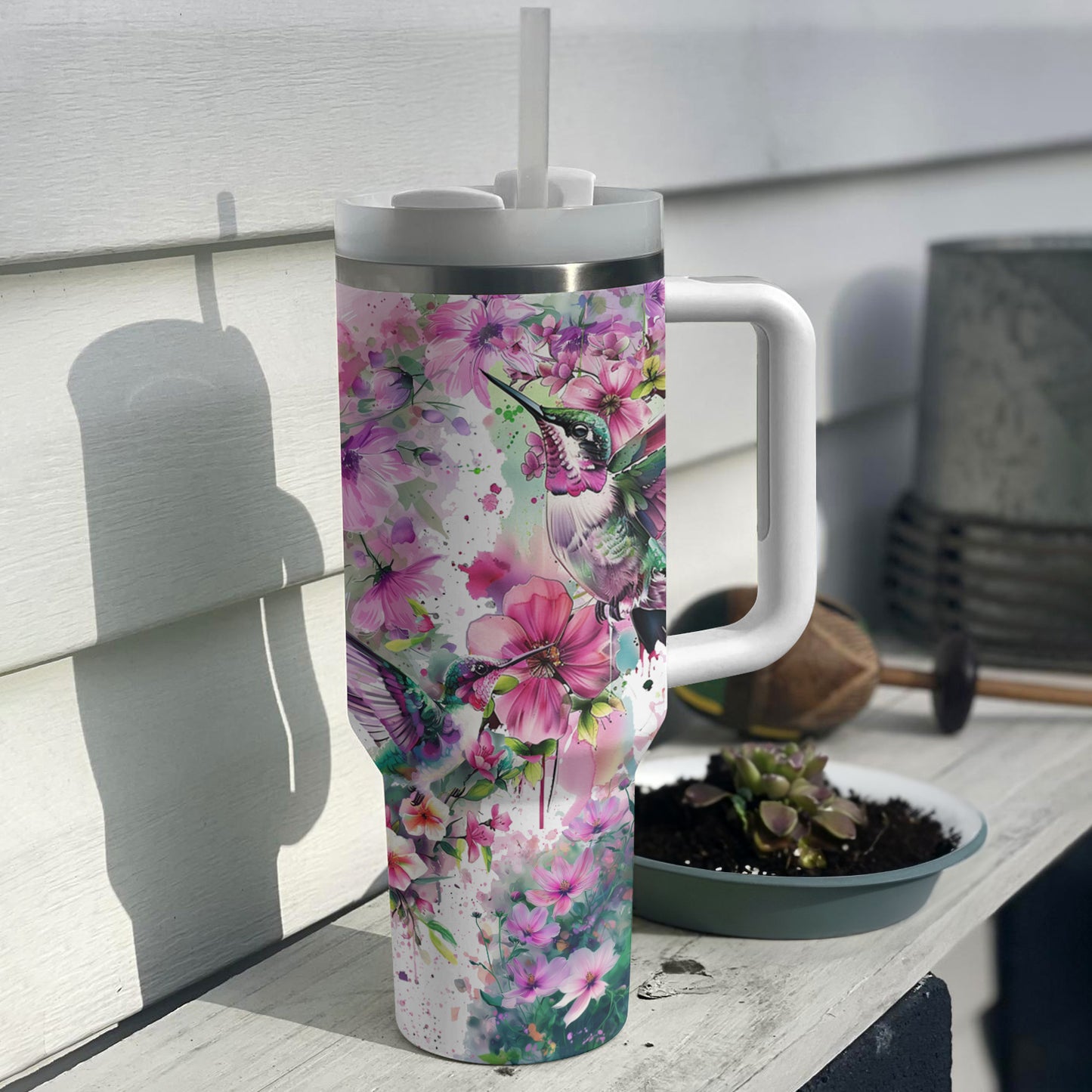 Shineful Tumbler Personalized Hummingbird