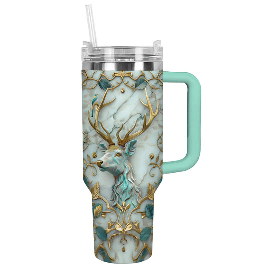 Shineful Tumbler Hunting Deer Majestic Forest Enchantment