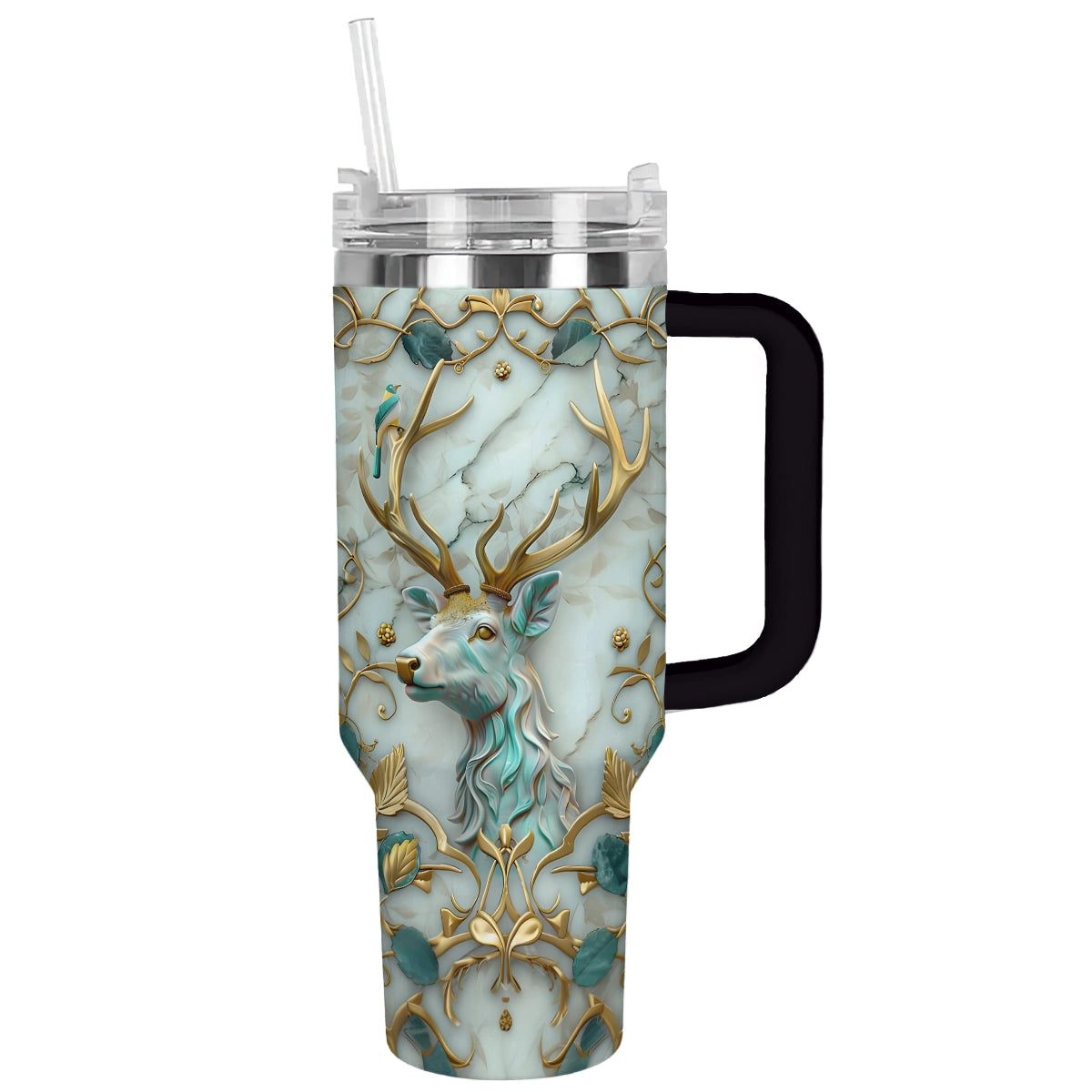 Shineful Tumbler Hunting Deer Majestic Forest Enchantment