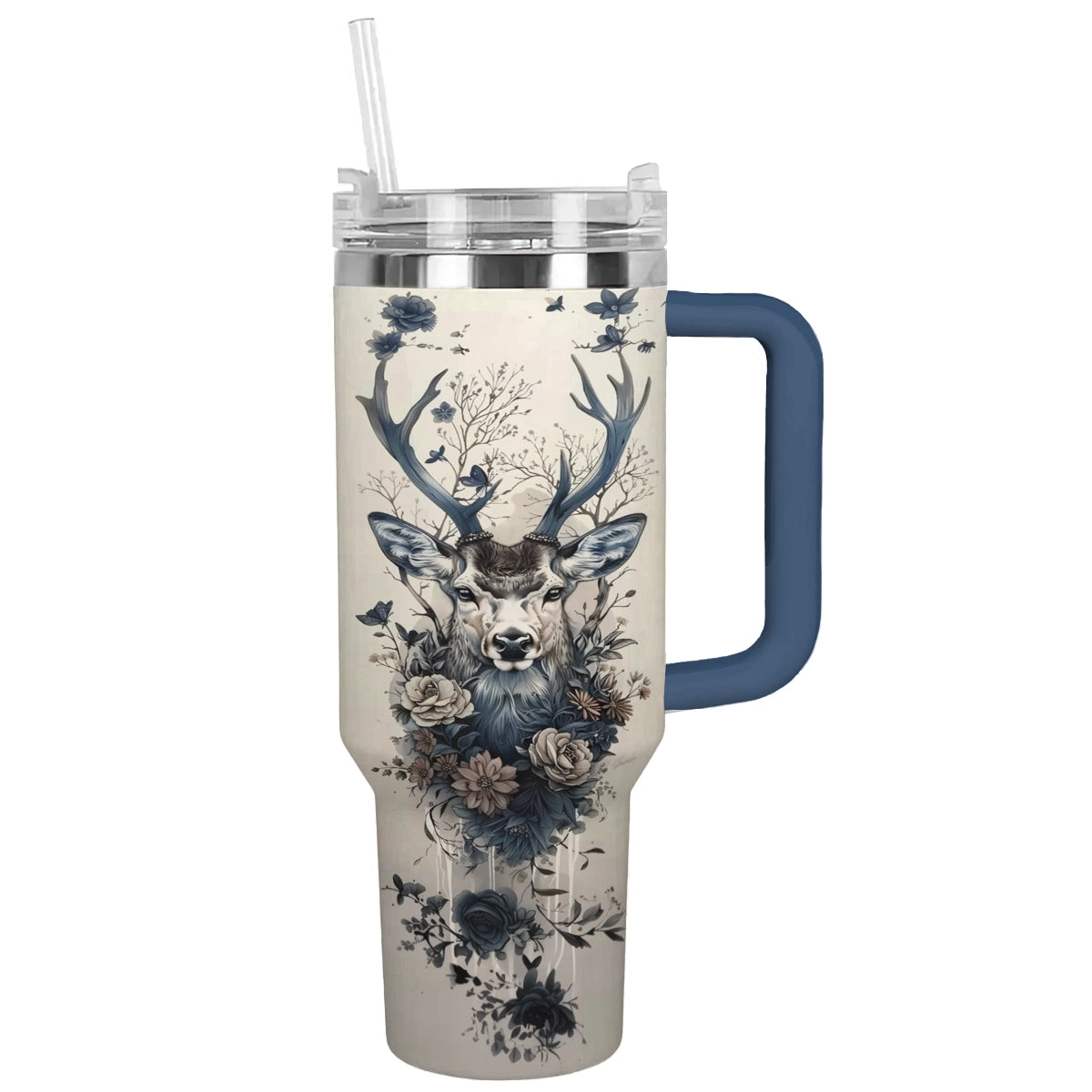 Shineful Tumbler Hunting Deer Floral Majesty