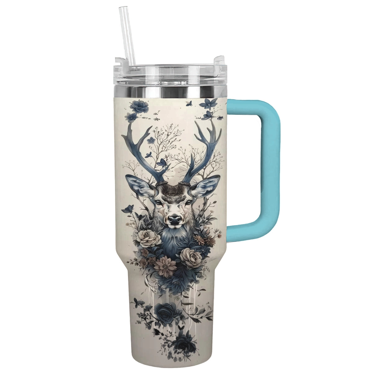 Shineful Tumbler Hunting Deer Floral Majesty