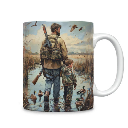 Shineful Ceramic Mug Hunting Wildness Father and Son