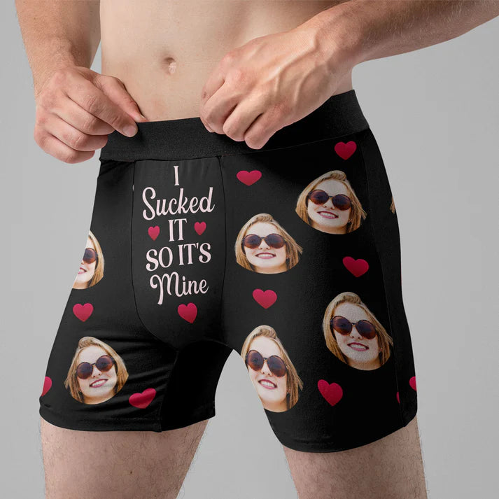 Shineful Men's Boxer Briefs I Sucked It Personalized Photo Men's Boxer Briefs