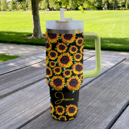 Shineful Tumbler Sunflower Personalized Gorgeous Sunflower