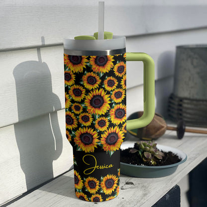 Shineful Tumbler Sunflower Personalized Gorgeous Sunflower