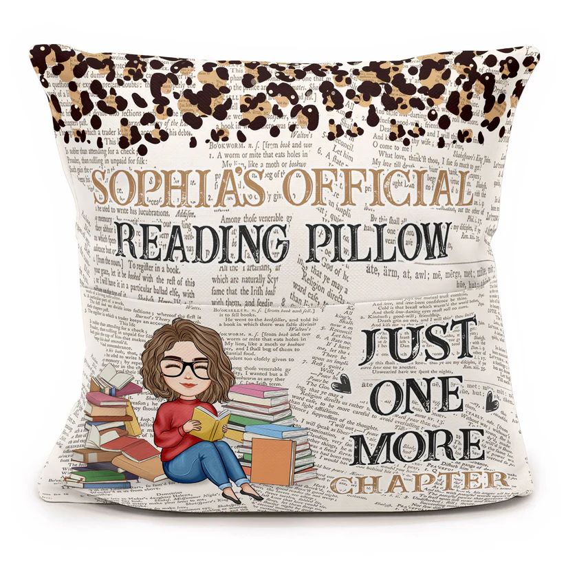 Shineful Just One More Chapter - Personalized Pocket Pillow (Insert Included)