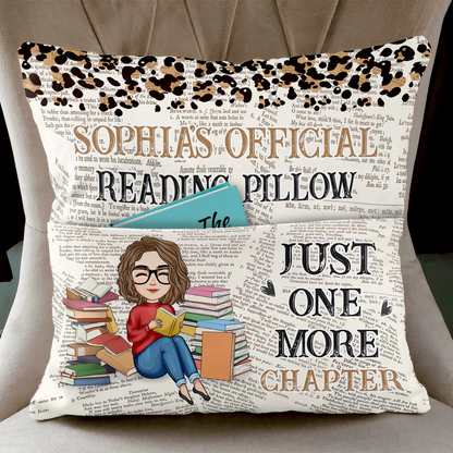 Shineful Just One More Chapter - Personalized Pocket Pillow (Insert Included)