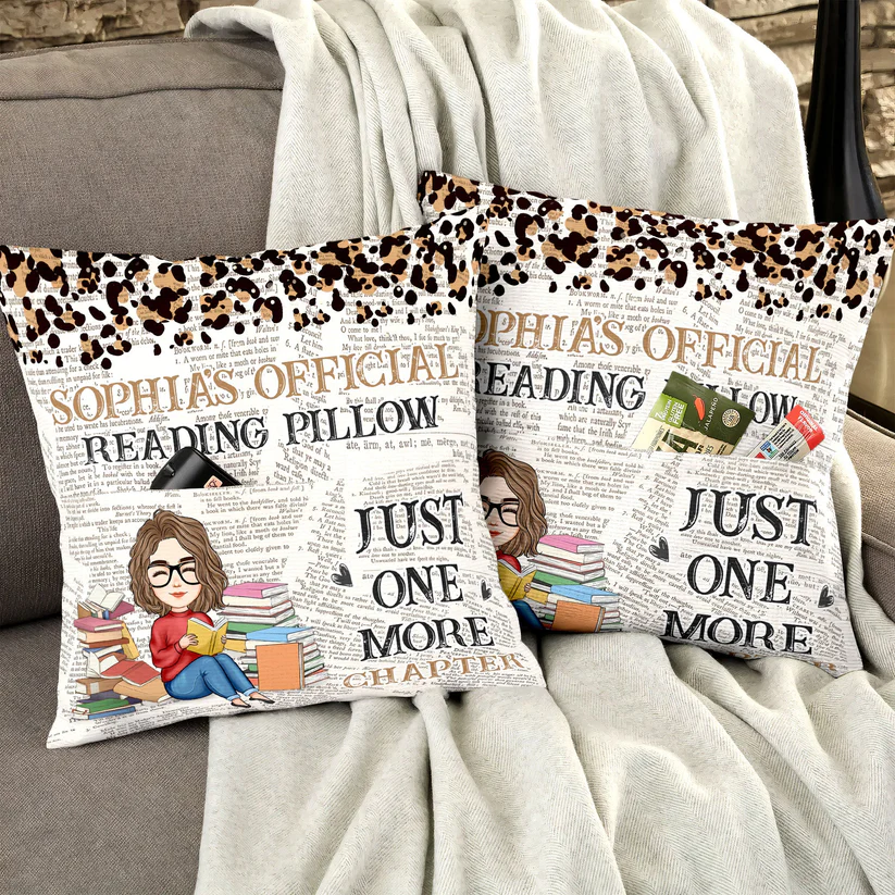 Shineful Just One More Chapter - Personalized Pocket Pillow (Insert Included)