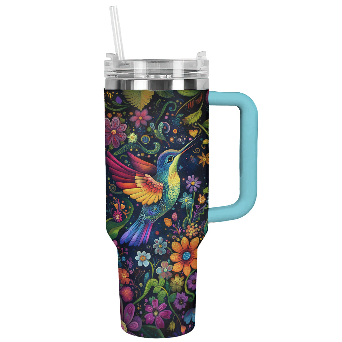 Shiny Tumbler Lebendiger Blumenkolibri