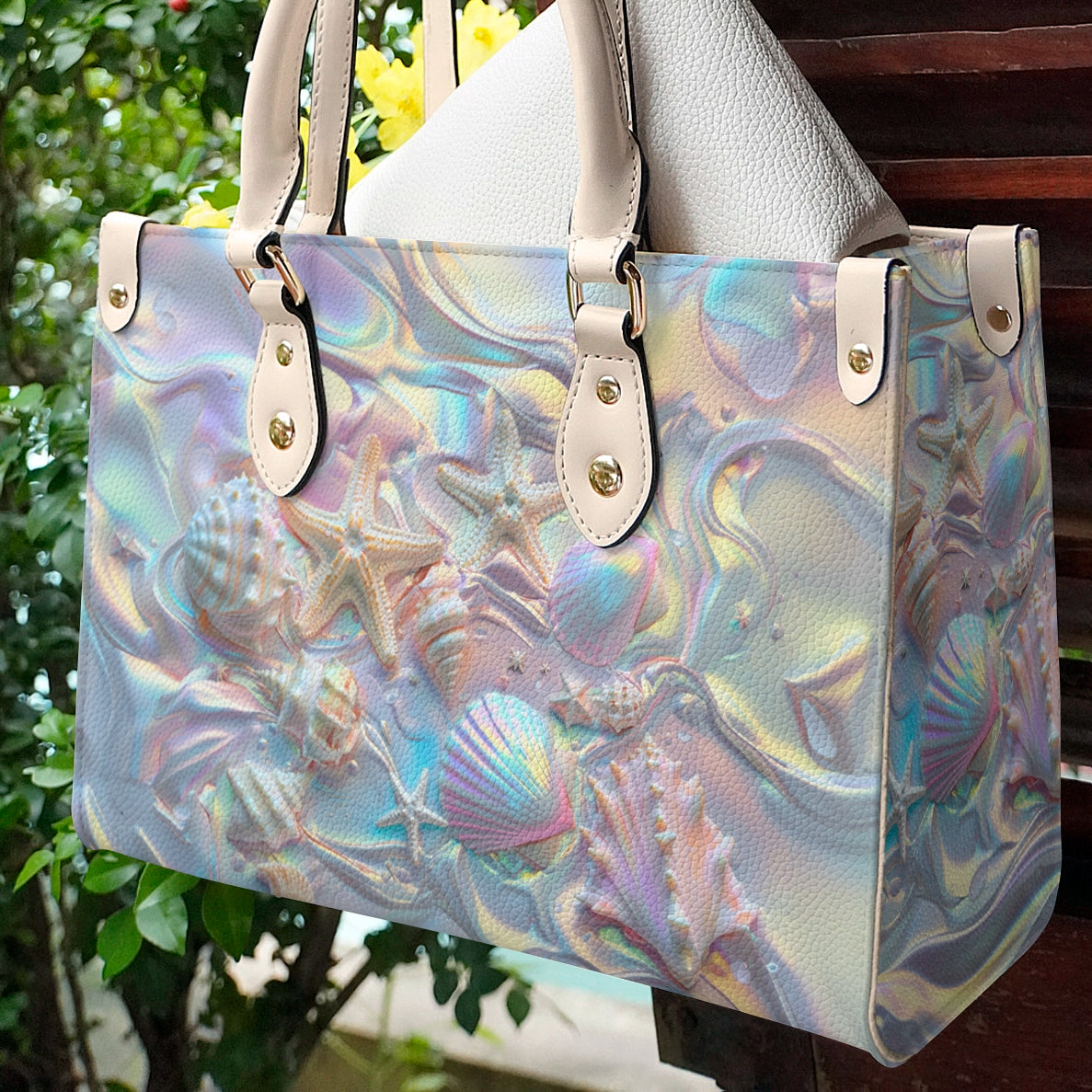 Shineful Leather Bag Pearl Shell