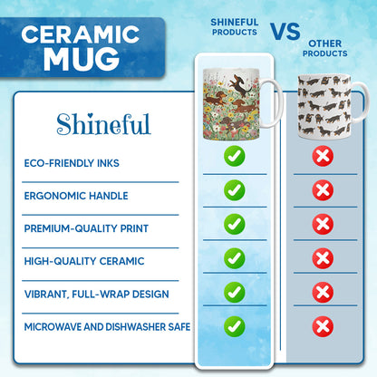 Shineful Ceramic Mug French Bulldog Garden