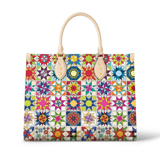 Sac en cuir brillant Blocs de quilting traditionnels 2