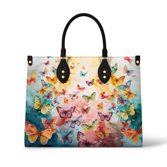 Glänzende Ledertasche Traditionell Bunt