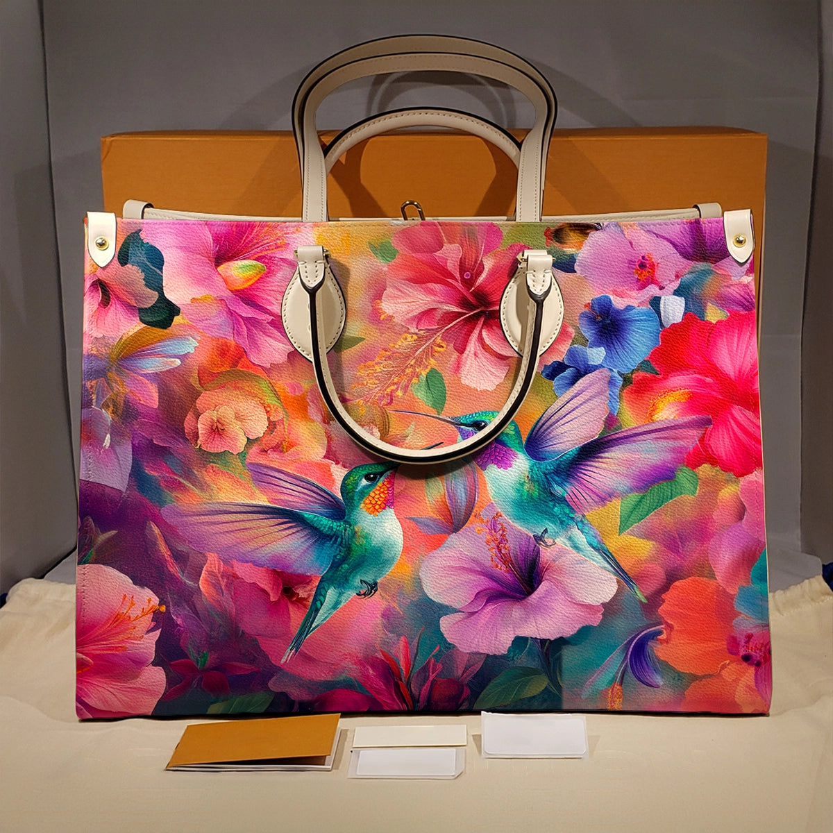 Sac en cuir brillant Hummingbird Bliss