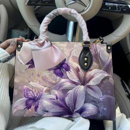 Shineful Leather Bag Butterfly Lilac Enchantment