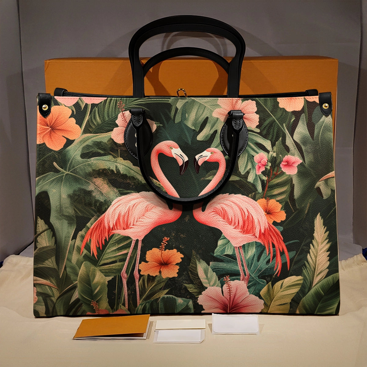 Glänzende Ledertasche Flamingo Heaven Lovers